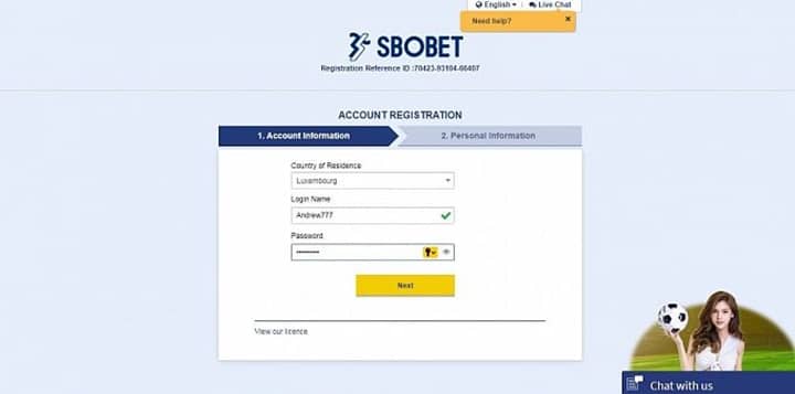 SBOBET Registration Guide